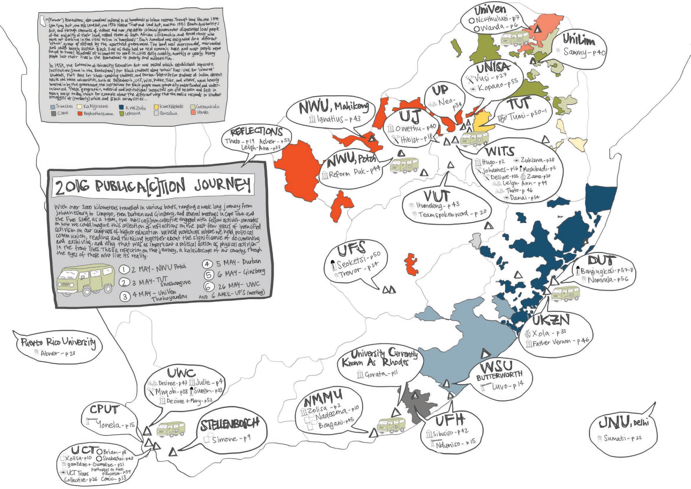 Map of the 2016 Publica[c]tion journey