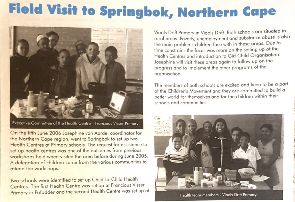 Article from Voice of the Children, May 2006.