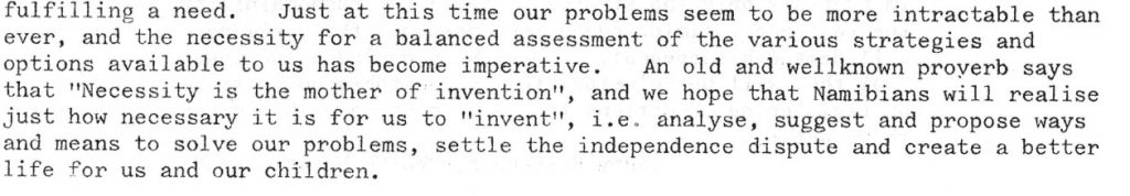 Quote on invention from The Namibian Review