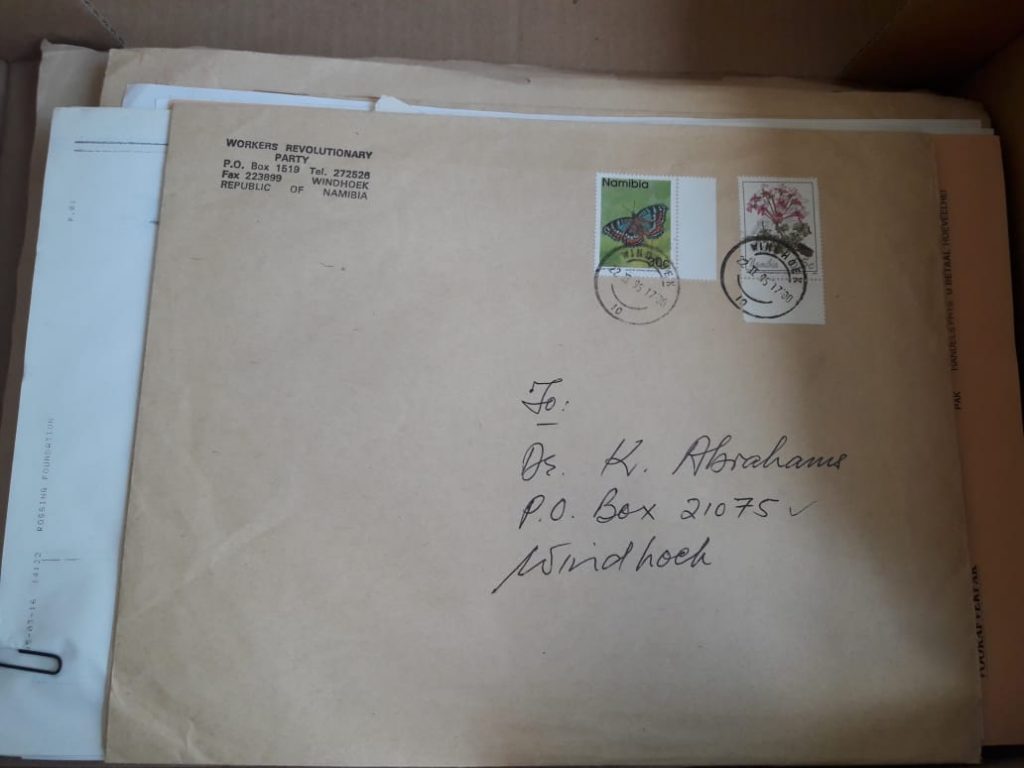 Photo of envelope address to Dr K. Abrahams.