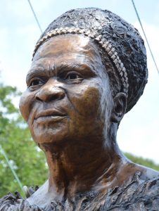 Photo of a sculpture of eSwatini Queen Regent Labotsibeni by Sarah Richards