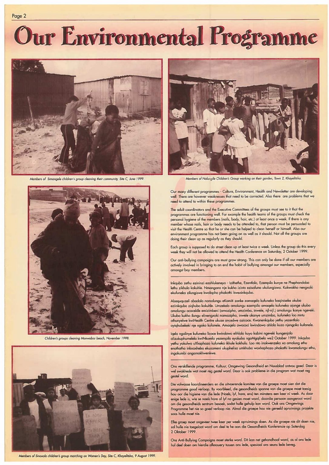 Page 2 of Voice of the Children, Sept 1999.